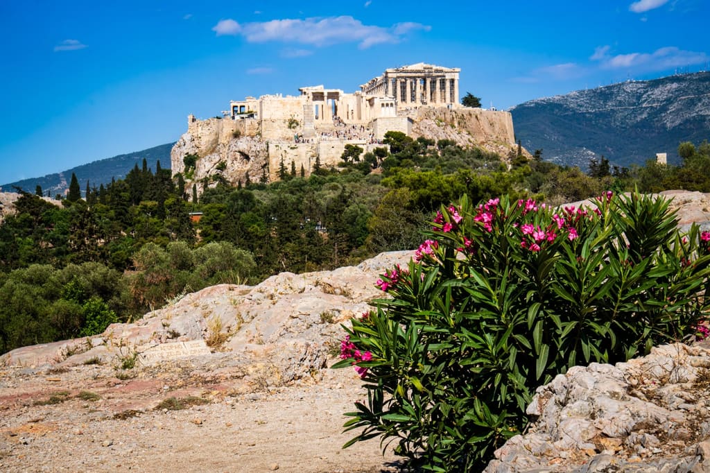 The Acropolis under a clear blue sky, Athens